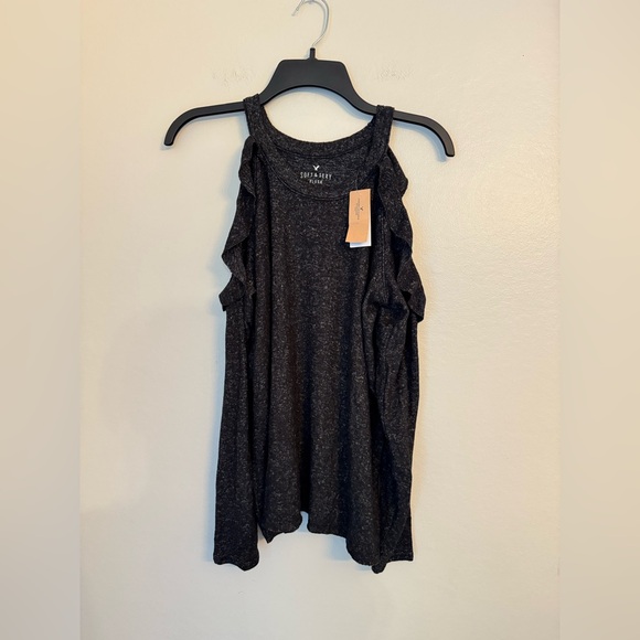 NWT American Eagle Soft & Sexy Plush Cold Shoulder Top - Size Medium - Picture 1 of 6